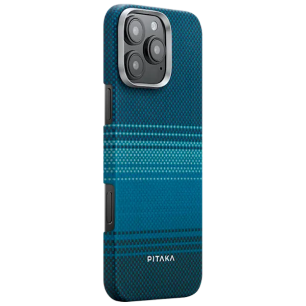 Husă pentru smartphone Apple iPhone 16 Pro Pitaka / MagSafe Back / PC / White Blue photo 2