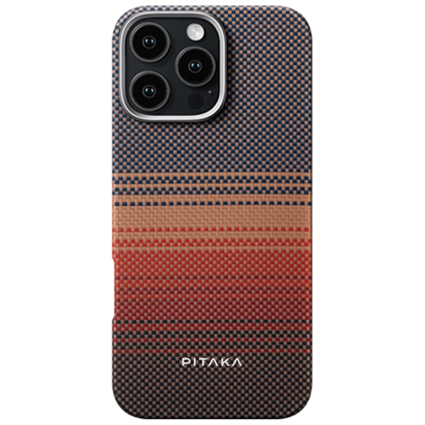 Husă pentru smartphone Apple iPhone 16 Pro Pitaka / MagSafe Back / PC / Sunset Red photo 1