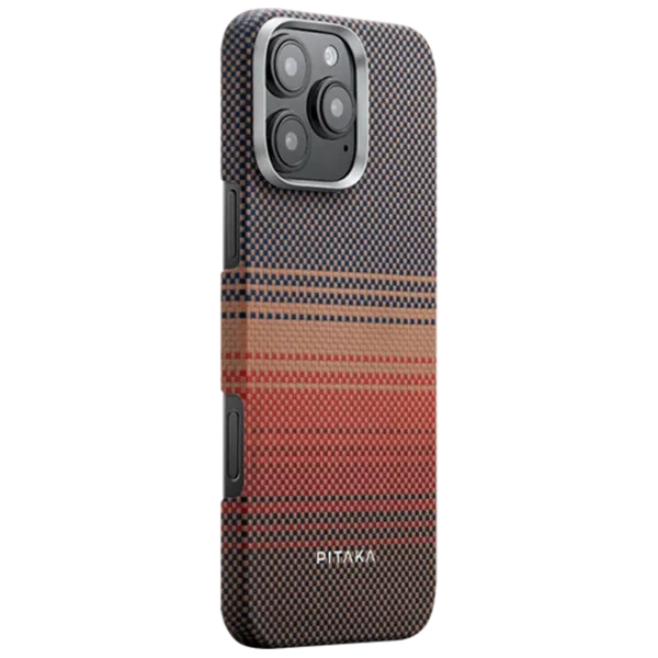 Husă pentru smartphone Apple iPhone 16 Pro Pitaka / MagSafe Back / PC / Sunset Red photo 2
