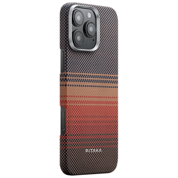 Husă pentru smartphone Apple iPhone 16 Pro Pitaka / MagSafe Back / PC / Sunset Red photo 2