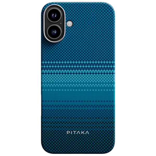 Husă pentru smartphone Apple iPhone 16 Pitaka / MagSafe Back / PC / White Blue photo 1