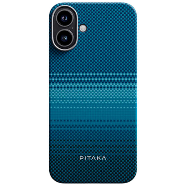 Husă pentru smartphone Apple iPhone 16 Pitaka / MagSafe Back / PC / White Blue photo 1