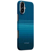 Husă pentru smartphone Apple iPhone 16 Pitaka / MagSafe Back / PC / White Blue photo 2