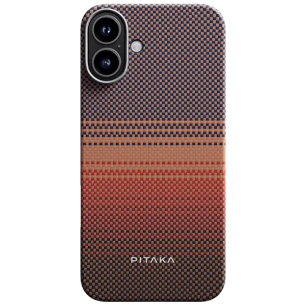 Husă pentru smartphone Apple iPhone 16 Pitaka / MagSafe Back / PC / Sunset Red photo 1
