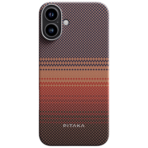 Husă pentru smartphone Apple iPhone 16 Pitaka / MagSafe Back / PC / Sunset Red photo 1