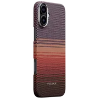 Husă pentru smartphone Apple iPhone 16 Pitaka / MagSafe Back / PC / Sunset Red photo 2