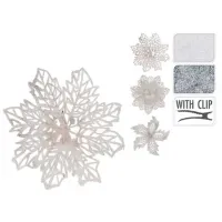 Jucării pentru brad Christmas 34473 8 cm / White