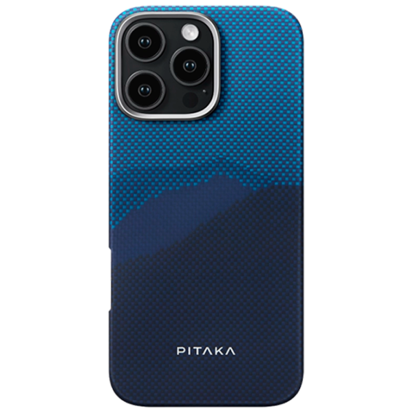 Husă pentru smartphone Apple iPhone 16 Pro Pitaka / MagSafe Back / PC / Over the Horizon Blue photo 1