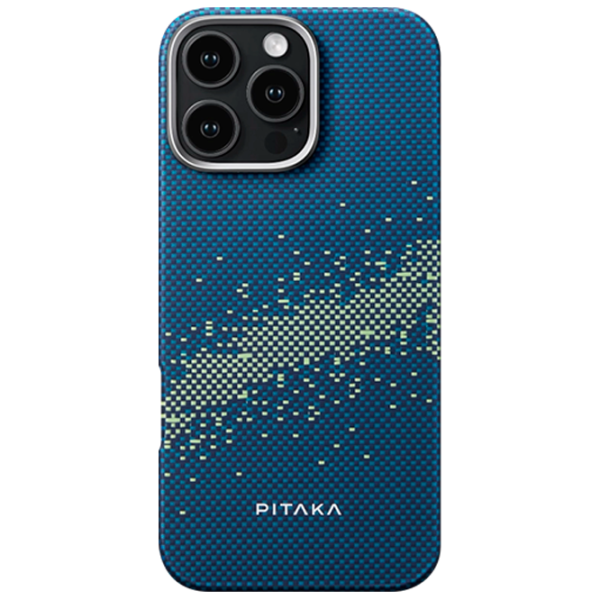 Husă pentru smartphone Apple iPhone 16 Pro Pitaka / MagSafe Back / PC / Milky Way Galaxy Blue photo 1