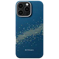 Чехол для смартфона Apple iPhone 16 Pro Pitaka / MagSafe Back / PC / Галактика Млечный Путь Синий