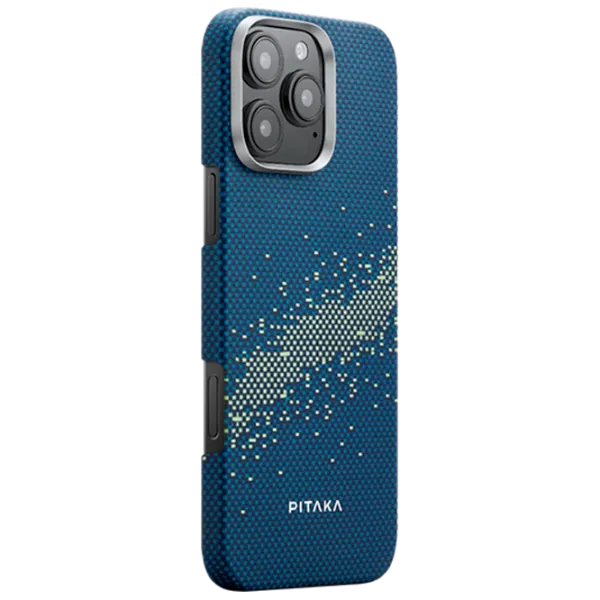 Husă pentru smartphone Apple iPhone 16 Pro Pitaka / MagSafe Back / PC / Milky Way Galaxy Blue photo 2