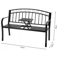 Садовый стул GardenLine MEB0797 Металл / Металл / Черный photo 2