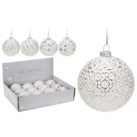 Игрушки для ёлки Christmas 36810 8 см / Белый