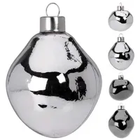 Игрушки для ёлки Christmas 36811 8 см / Серебряный