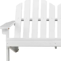 Scaun de grădină Costway NP11088WH Masiv / Masiv / White photo 4