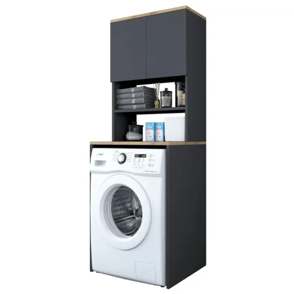 Шкаф для стиральных машин Mirage Meble KD101 ДСП / Antracit photo 1