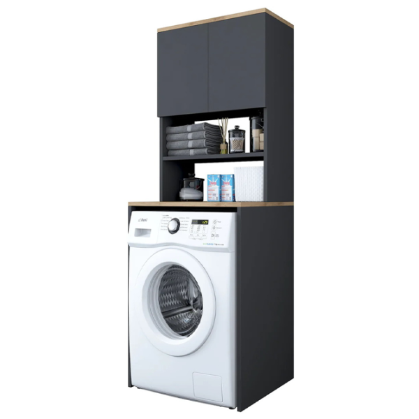 Шкаф для стиральных машин Mirage Meble KD101 ДСП / Antracit photo 1