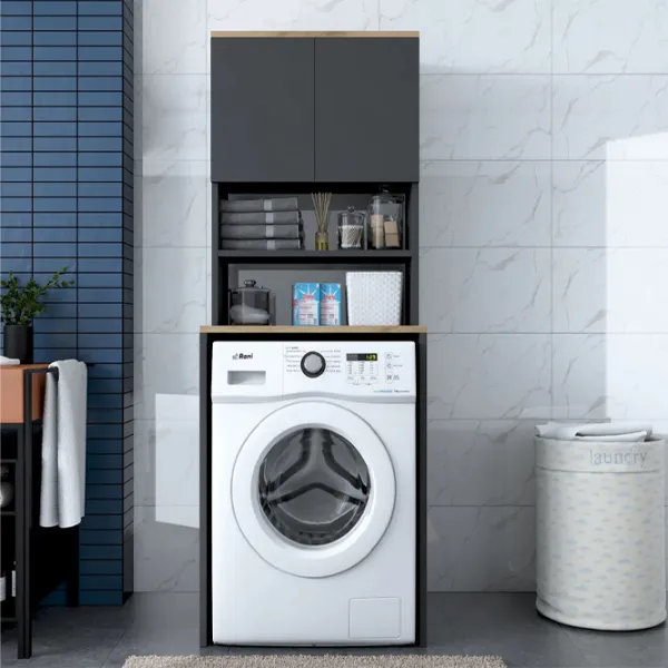 Шкаф для стиральных машин Mirage Meble KD101 ДСП / Antracit photo 5