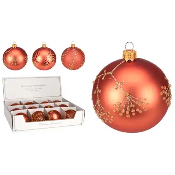 Jucării pentru brad Christmas 51109 8 cm / Orange photo 1
