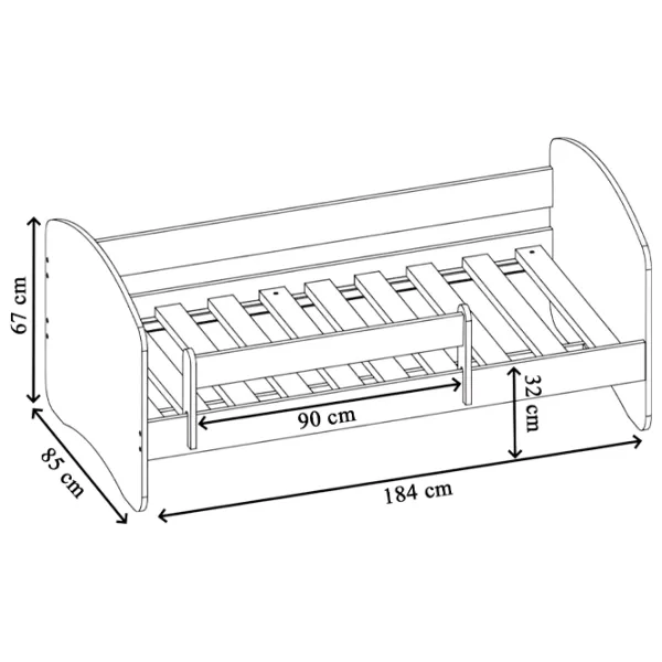 Детская кровать ACMA Meble Acma II 80 x 180 см / ЛДСП / Белый photo 4 Детская кровать ACMA Meble Acma II 80 x 180 см / ЛДСП / Белый photo 4