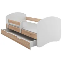 Pat pentru copii ACMA Meble Acma III Happy 70 x 140 cm / PAL / Sonoma Oak