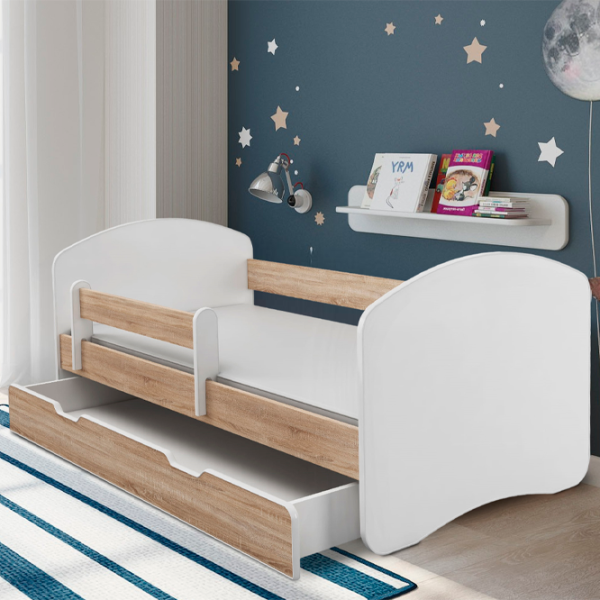 Детская кровать ACMA Meble Acma III Happy 70 x 140 см / ЛДСП / Дуб cонома photo 2 Детская кровать ACMA Meble Acma III Happy 70 x 140 см / ЛДСП / Дуб cонома photo 2