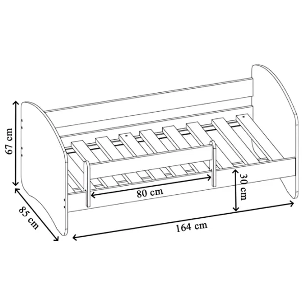 Детская кровать ACMA Meble Acma II 80 x 160 см / ЛДСП / Дуб cонома photo 4 Детская кровать ACMA Meble Acma II 80 x 160 см / ЛДСП / Дуб cонома photo 4