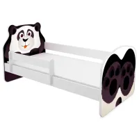 Pat pentru copii ACMA Meble Acma VII Animals Panda 80 x 160 cm / PAL / White