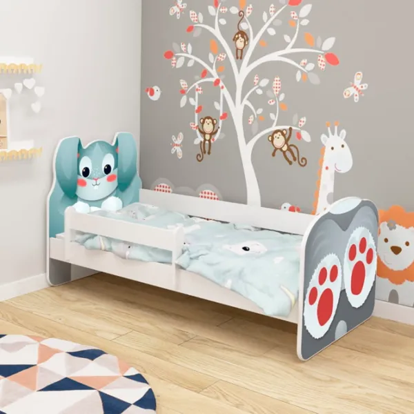 Детская кровать ACMA Meble Acma VII Animals Bunny 80 x 160 см / ЛДСП / Синий photo 2 Детская кровать ACMA Meble Acma VII Animals Bunny 80 x 160 см / ЛДСП / Синий photo 2