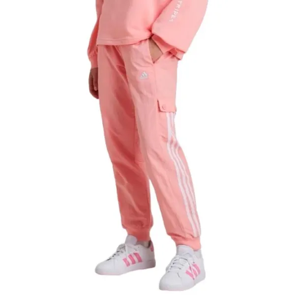 Pantaloni sportivi pentru fete Adidas Street Jam Woven Cuffed Cargo Pants Pink photo 1