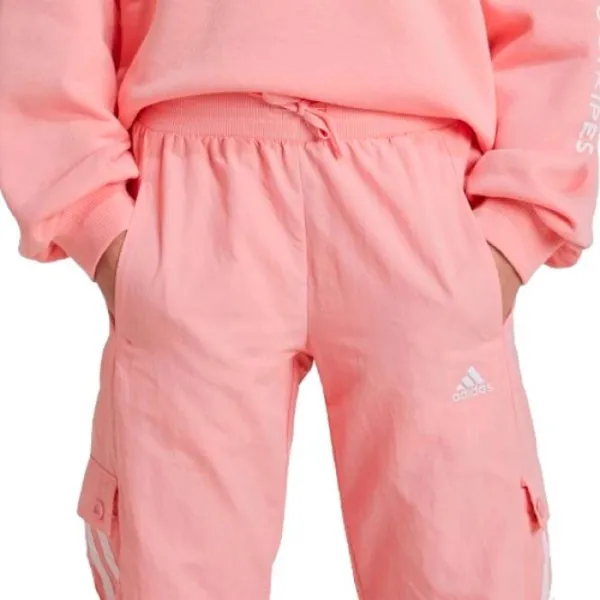 Pantaloni sportivi pentru fete Adidas Street Jam Woven Cuffed Cargo Pants Pink photo 2