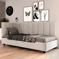 Кровать ML-Mobila K-1 90 x 200 см / ЛДСП / Серый