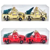 Jucării pentru brad Christmas 20149 10 cm / Red, gold