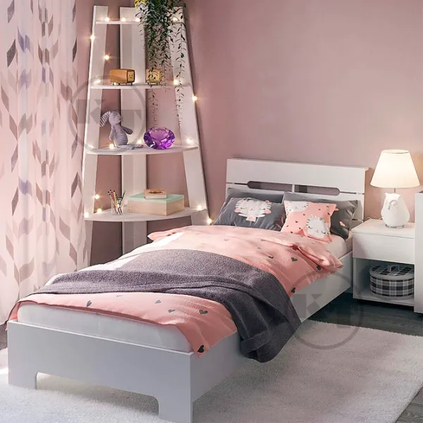 Кровать KompaniT Stil 90 x 200 см / ЛДСП / Белый photo 3 Кровать KompaniT Stil 90 x 200 см / ЛДСП / Белый photo 3