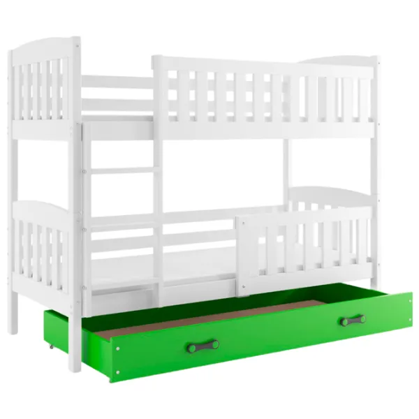 Pat pentru copii BMS Group Kubus 90 x 200 cm / Masiv / White photo 2