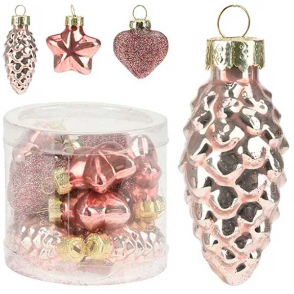 Jucării pentru brad Christmas 51159 4 cm / Pink photo 1