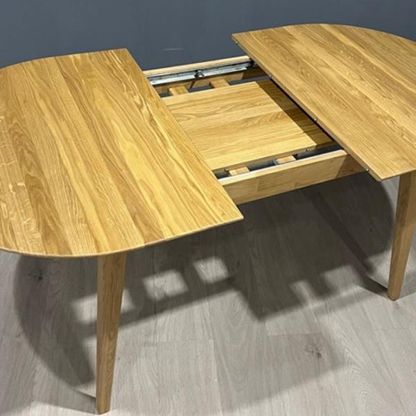 Masă de bucătărie extensibilă Mobicasa Hovdala 120/150x80 Lemn/ Natur Wax photo 2
