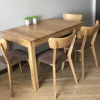 Masă de bucătărie extensibilă Mobicasa Praga 110/150x70 Lemn/ Natur Wax photo 3