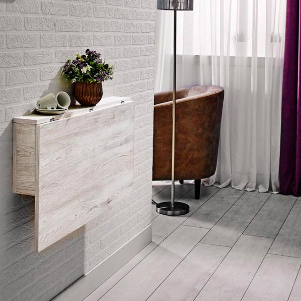 Кухонный стол раскладной Ambianta Tina Меламиновая ДСП/ White Samoa photo 1
