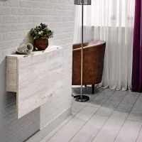 Кухонный стол раскладной Ambianta Tina Меламиновая ДСП/ White Samoa