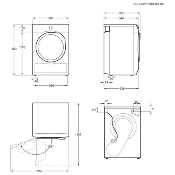 Mașină de uscat rufe Electrolux EW8D495MC 9 kg/ White photo 6