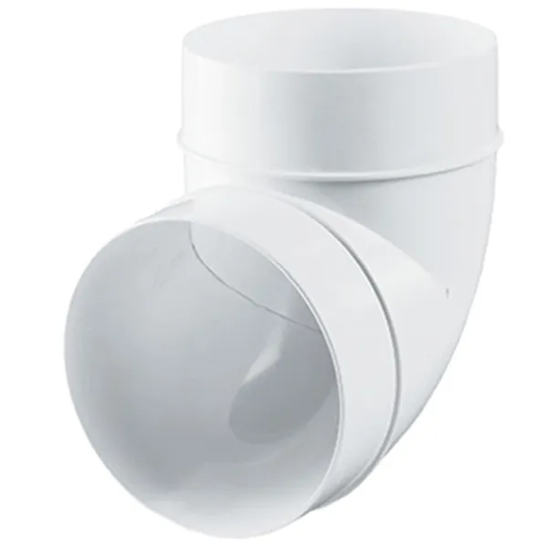 Conector de aeroduct Ventika KO150-90  Plastic / White photo 1