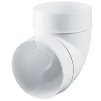 Conector de aeroduct Ventika KO150-90  Plastic / White
