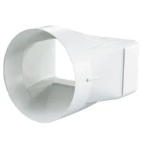Соединитель воздуховода Ventika KP55-33  Пластик / Белый