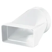 Conector de aeroduct Ventika KP55-3  Plastic / White