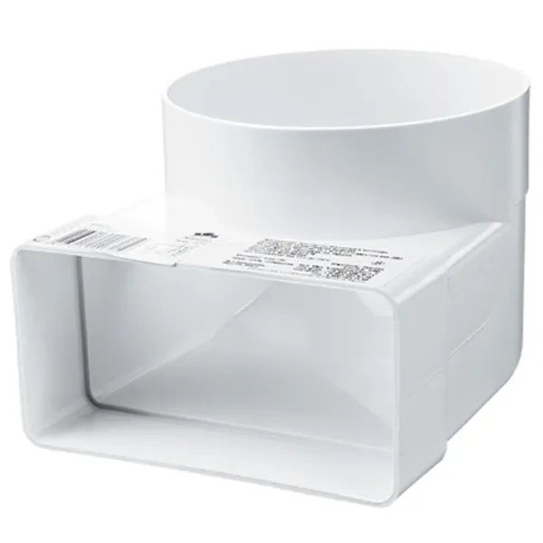 Conector de aeroduct Ventika KP55-8  Plastic / White photo 1