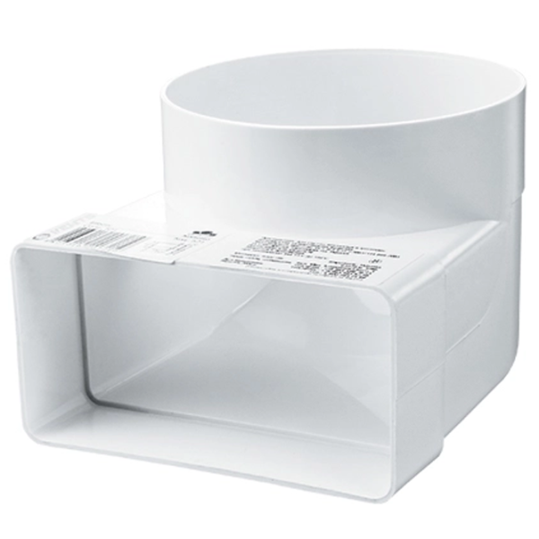 Conector de aeroduct Ventika KP55-8  Plastic / White photo 1