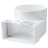 Conector de aeroduct Ventika KP55-8  Plastic / White