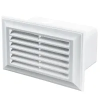 Conector de aeroduct Ventika EL 55  Plastic / White