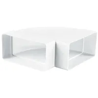 Conector de aeroduct Ventika KP55-4  Plastic / White